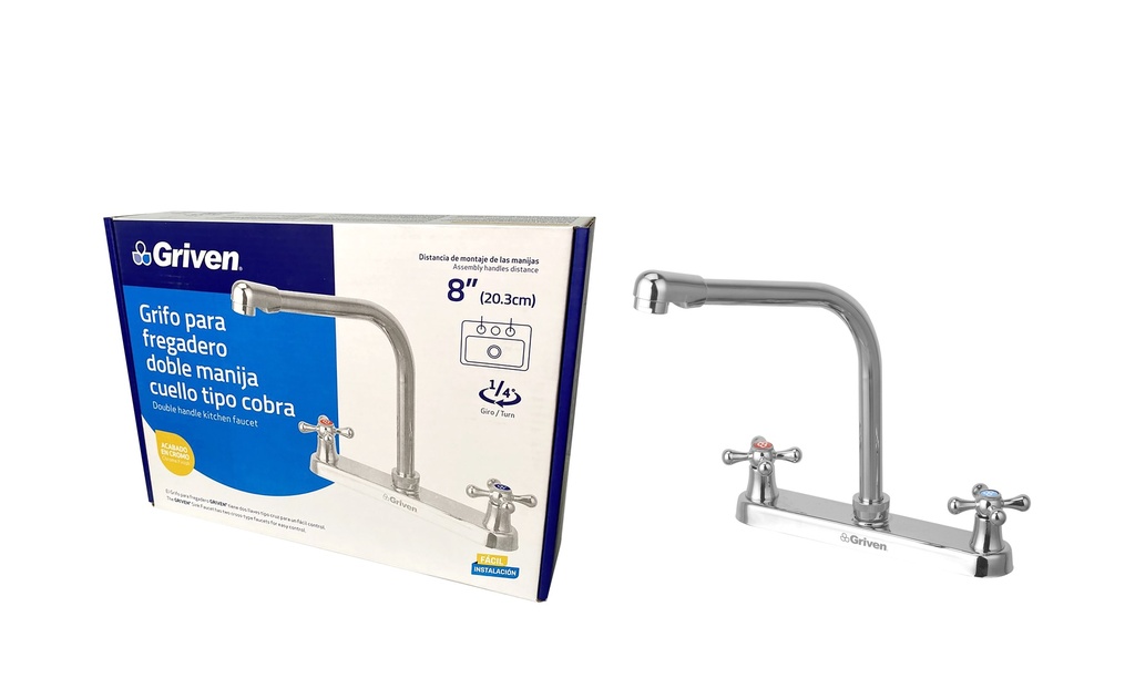 LLAVE FREGADERO DOBLE METALICA GRIVEN 6-385 (DES)