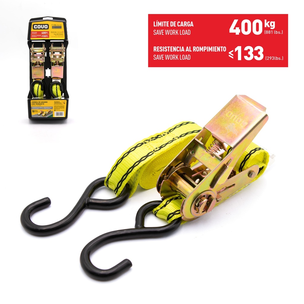 CINTA RACHET 1" COVO x 3 MTS (400KG) 6-521