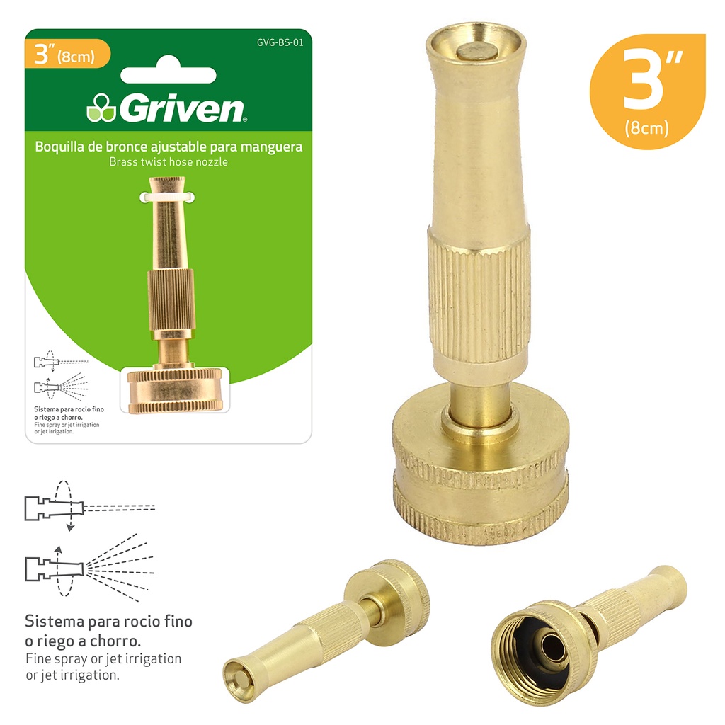 PICO MANGUERA BRONCE AJUSTABLE GRIVEN 6-542