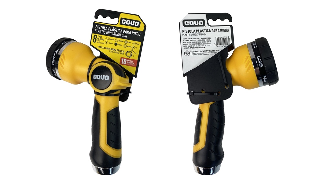 PISTOLA P/MANGUERA 8 FUNCIONES COVO 6-547