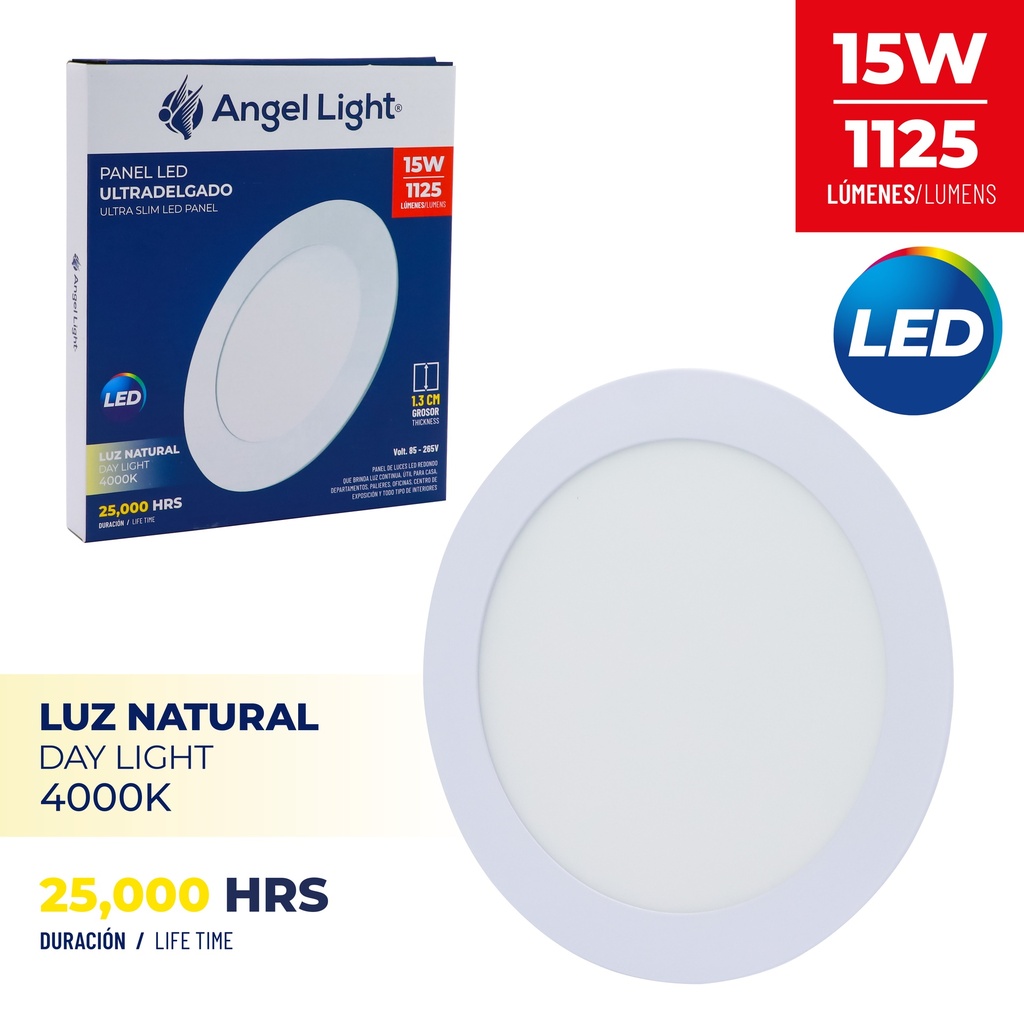 PANEL LED EMP RED LUZ NATURAL 15W ANGEL L 6-555