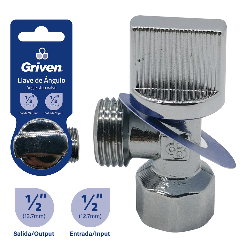 LLAVE ARRESTO 1/2" x 1/2" GRIVEN 6-619