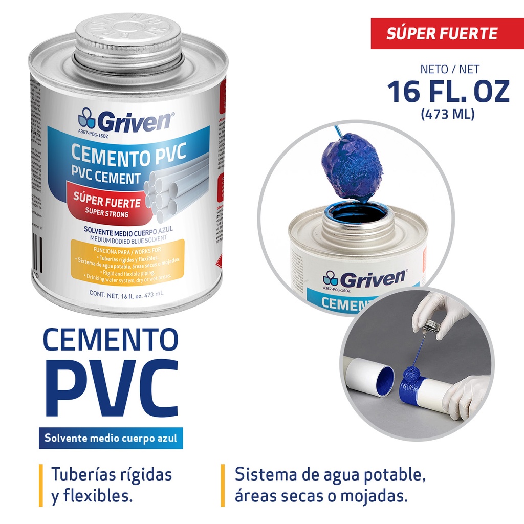 PEGA SOLDAR A F 1/8 GRIVEN 473ml (16oz) 6-621