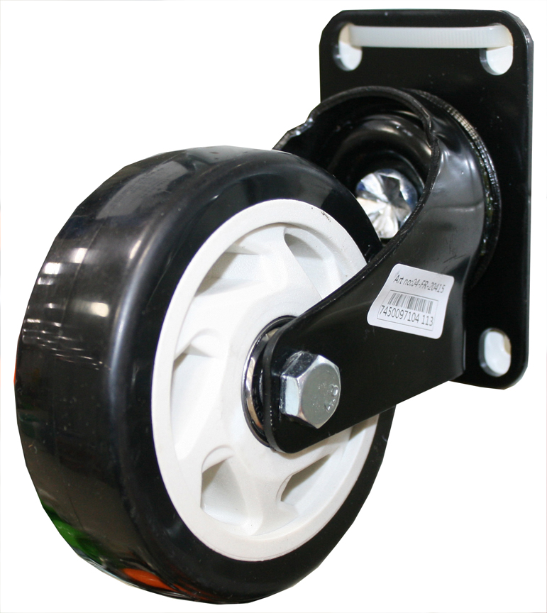 RUEDA GIRATORIA NEGRA 4" x UNID SACO 6-630