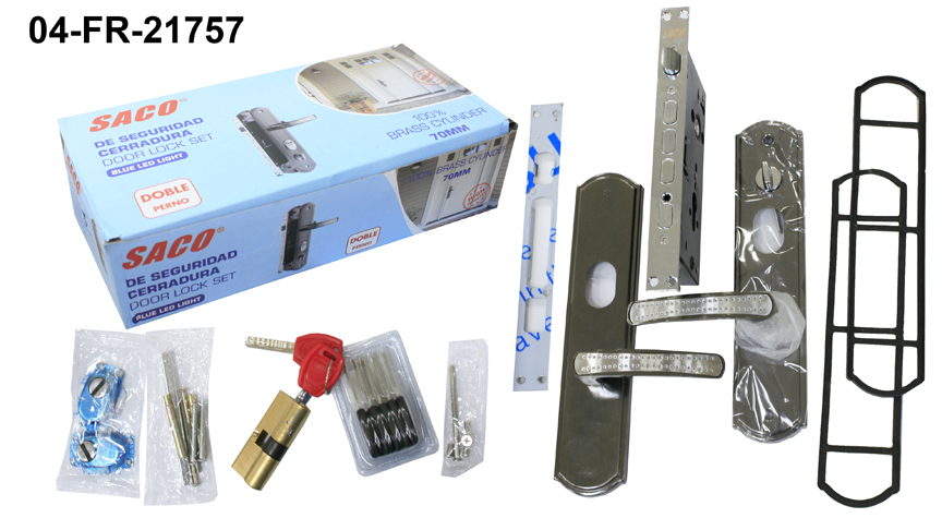 CERRADURA SEGURIDAD P/PUERTA DE METAL SACO (IZQUIERDA) 6-632