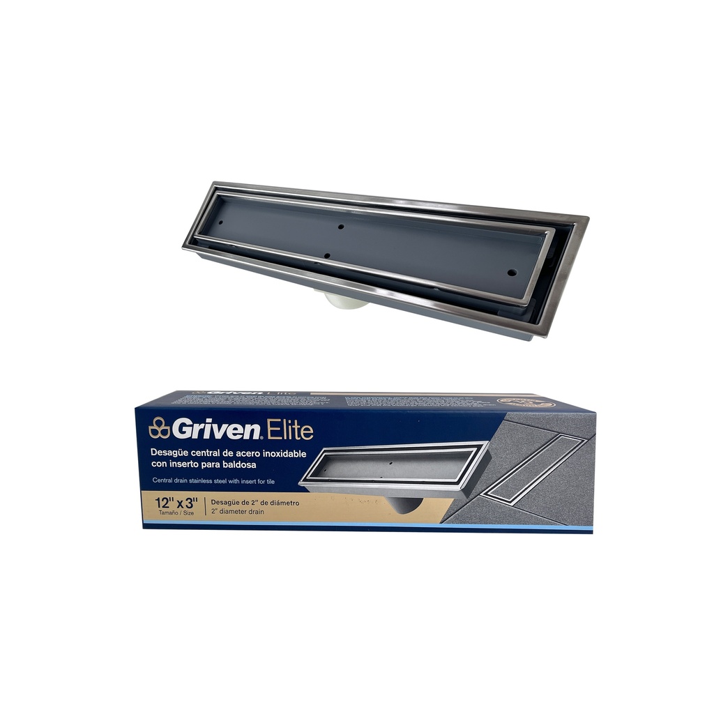 REJILLA RECTANGULAR P/INSERTAR BALDOSA GRIVEN ELITE 6-744