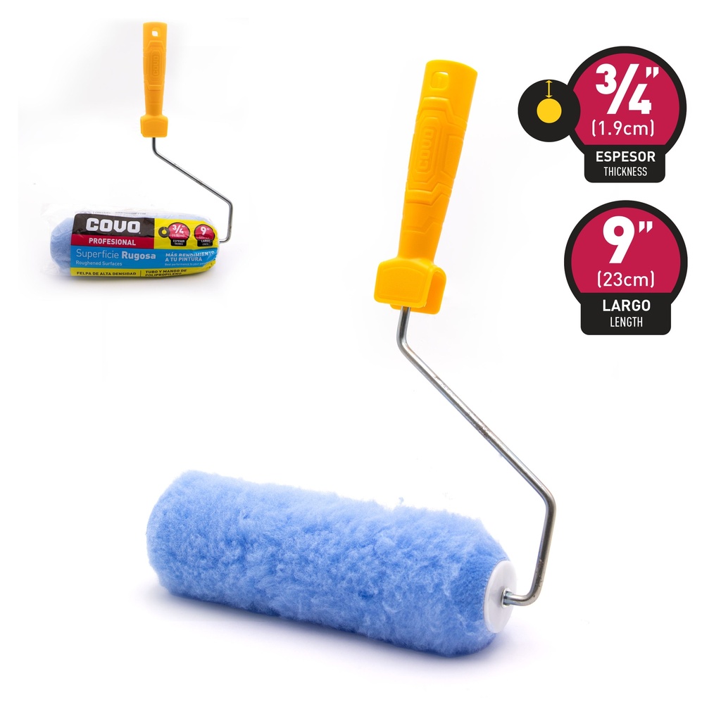 RODILLO CON FUNDA RUGOSA 9" COVO 6-795