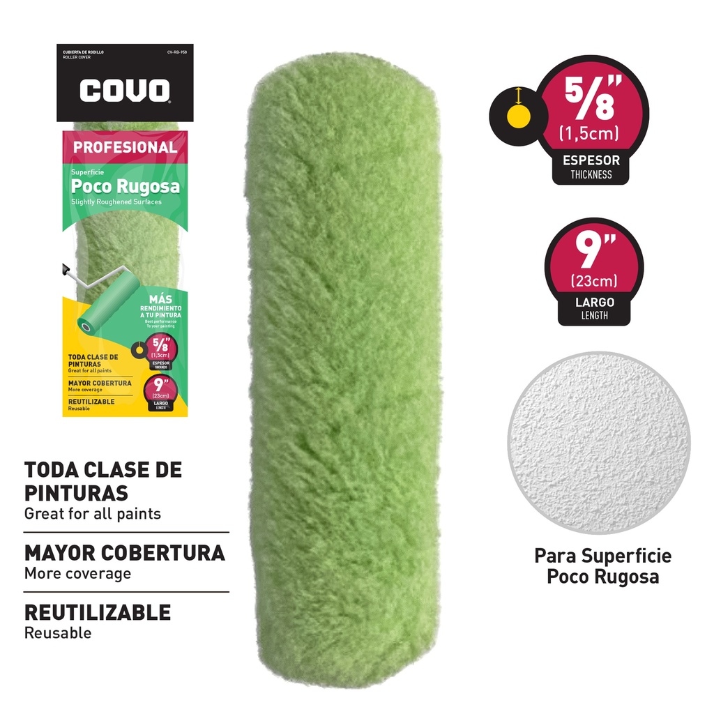 [6-797] FUNDA POCA RUGOSA 9" COVO 6-797