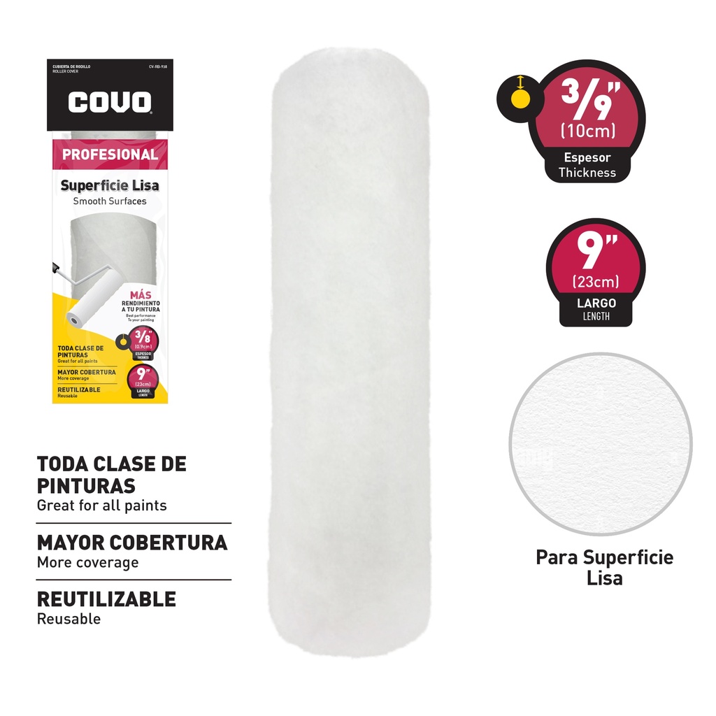 [6-799] FUNDA SUPERFICIE LISA 9" COVO 6-799