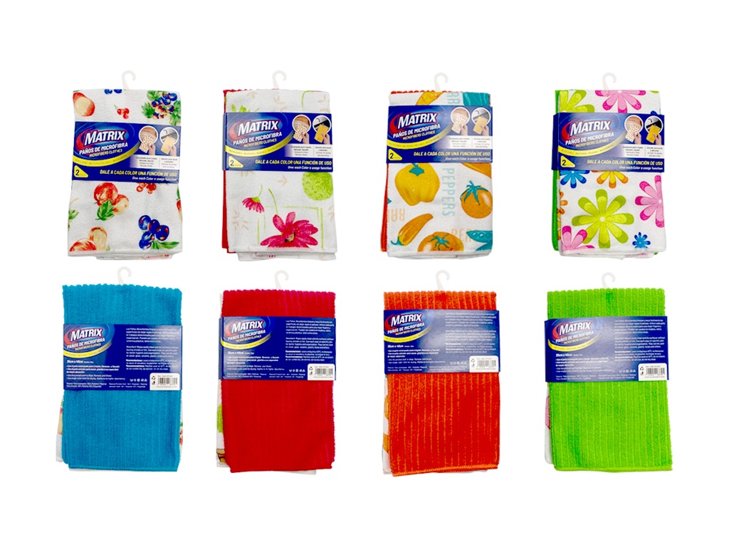 PAÑO MICROFIBRA x 2 UNID MATRIX 6-838