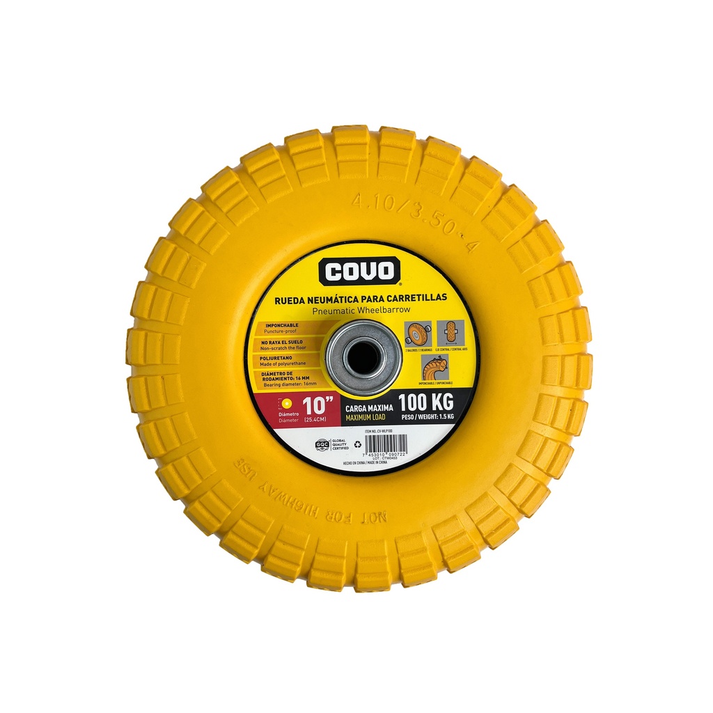 RUEDA MACIZA P/ CARRUCHA x 10" COVO 6-849