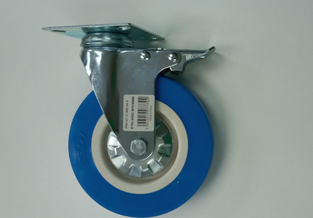RUEDA GIRATORIA C/FRENO AZUL 5" x UNID SECURITY 6-867