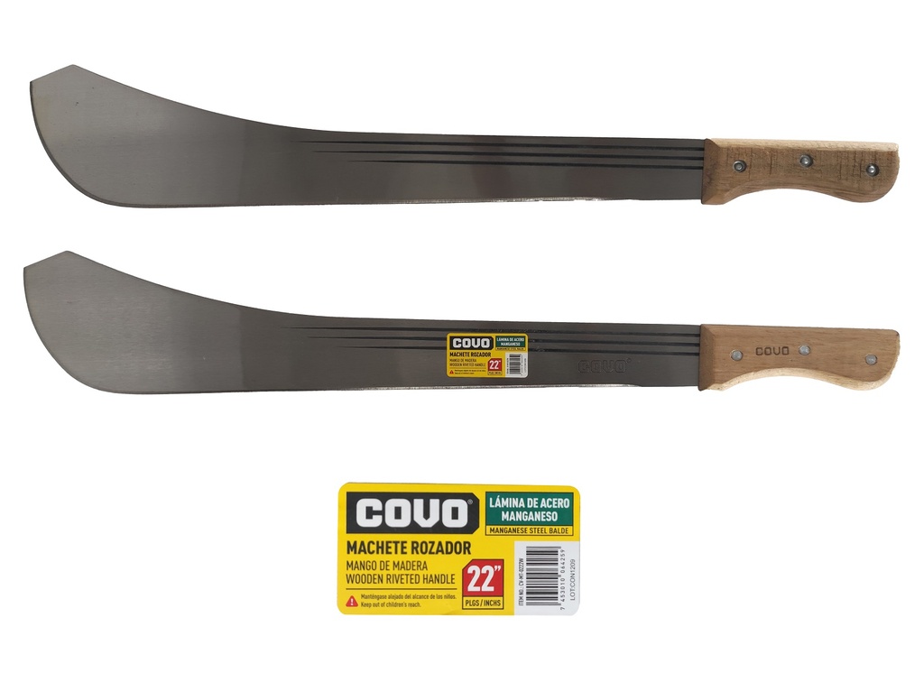 MACHETE ROZADOR 22" MANGO MADERA COVO 6-892
