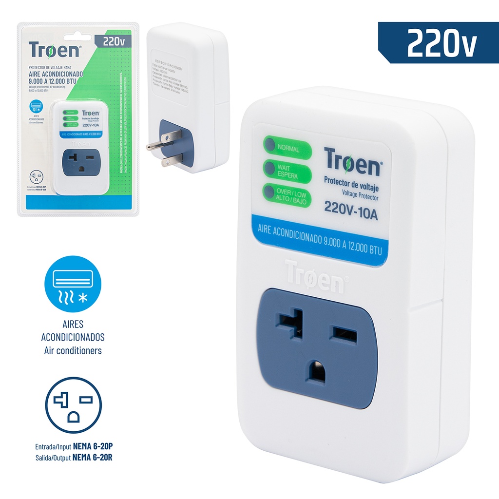 PROTECTOR AIRE ACOND 220 ENCHUFABLE TROEN 6-909