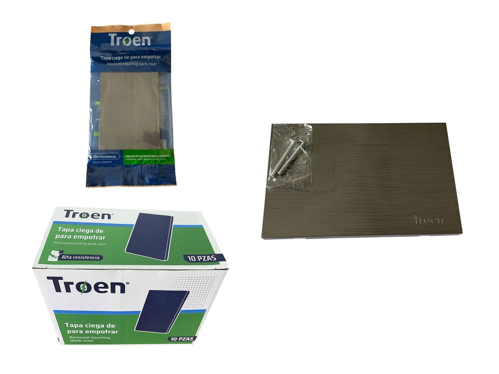 TAPA CIEGA GRIS TROEN 6-918