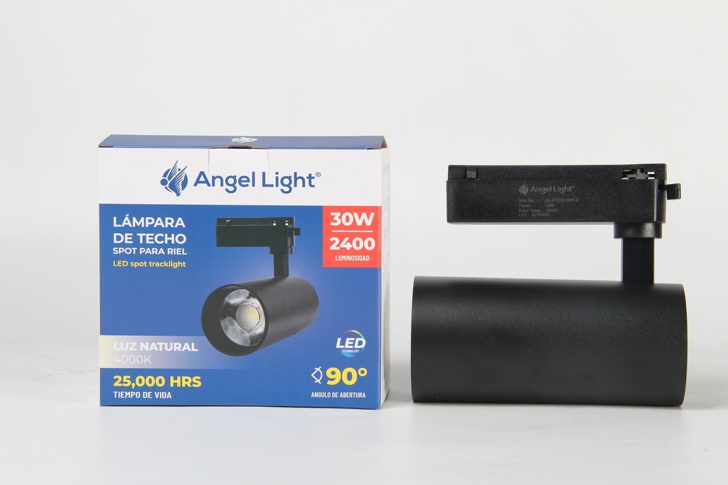 LAMPARA NEGRA P/RIEL x 30W ANGEL LIGHT 6-987