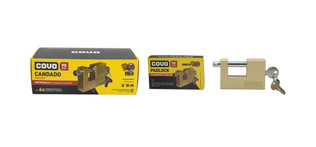 CANDADO ANTICIZALLA 90MM COVO 6-993