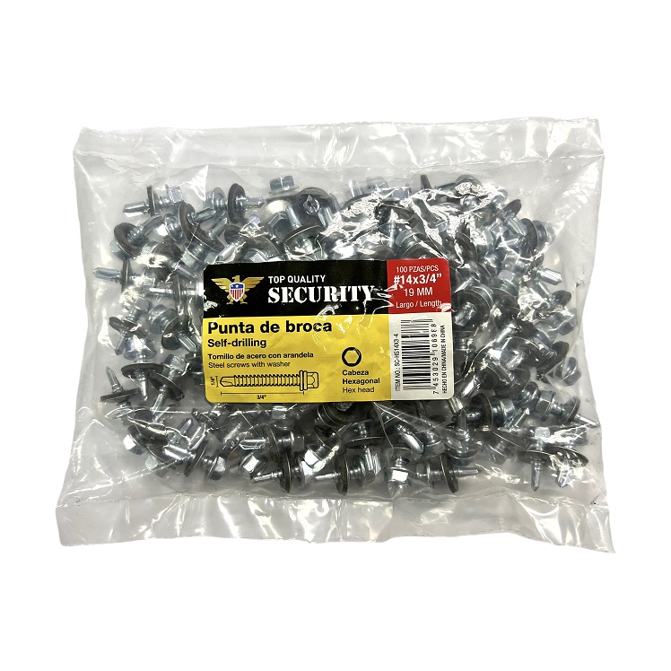 TORNILLOS AUTOTALADRANTES 14 x 3/4 SECURITY 6-994