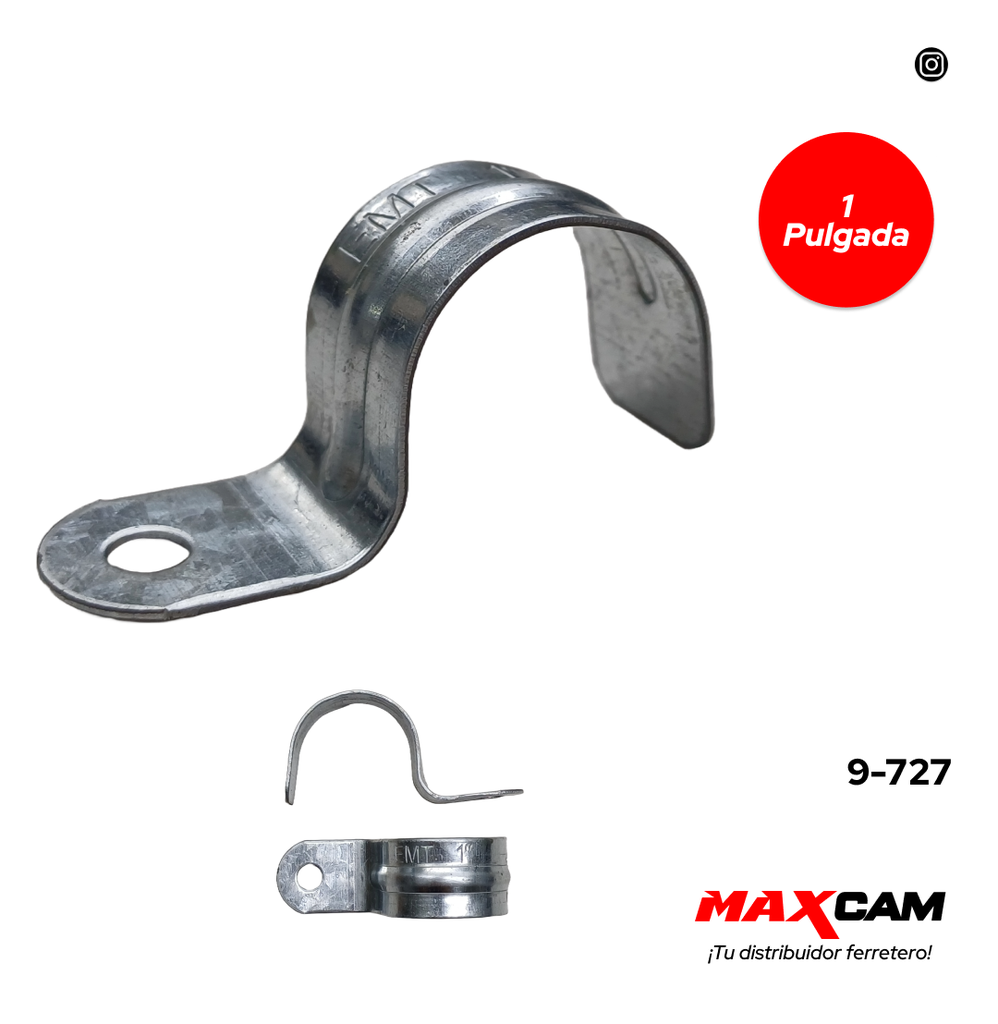 ABRAZADERA EMT SENCILLA x 1" X UNID V-TEG 9-727
