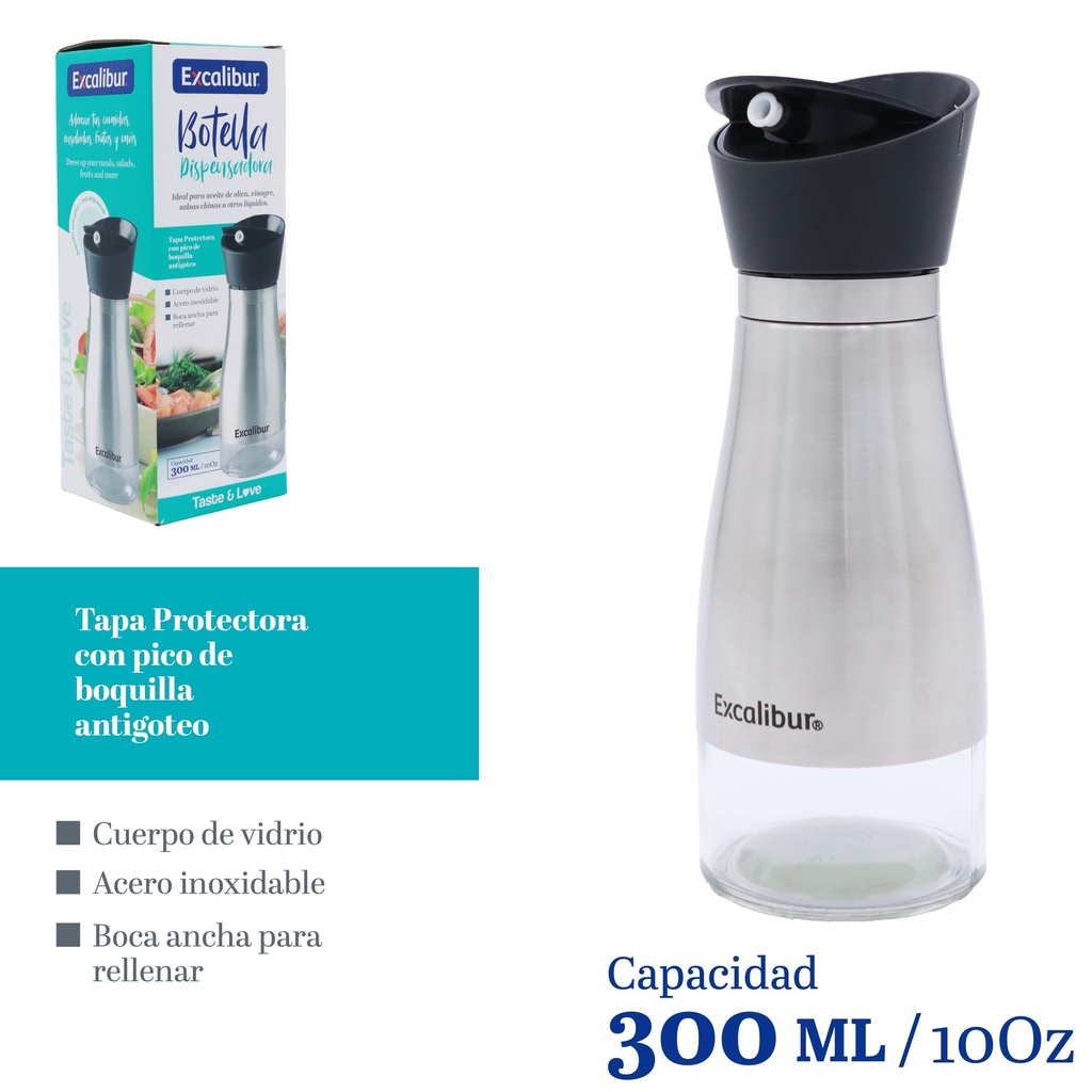 BOTELLA DISPENSADORA 300ML EXCALIBUR 10-179