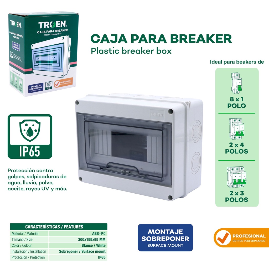 CAJA BREAKER SUPERF 8 CIRCUITO TROEN 10-255