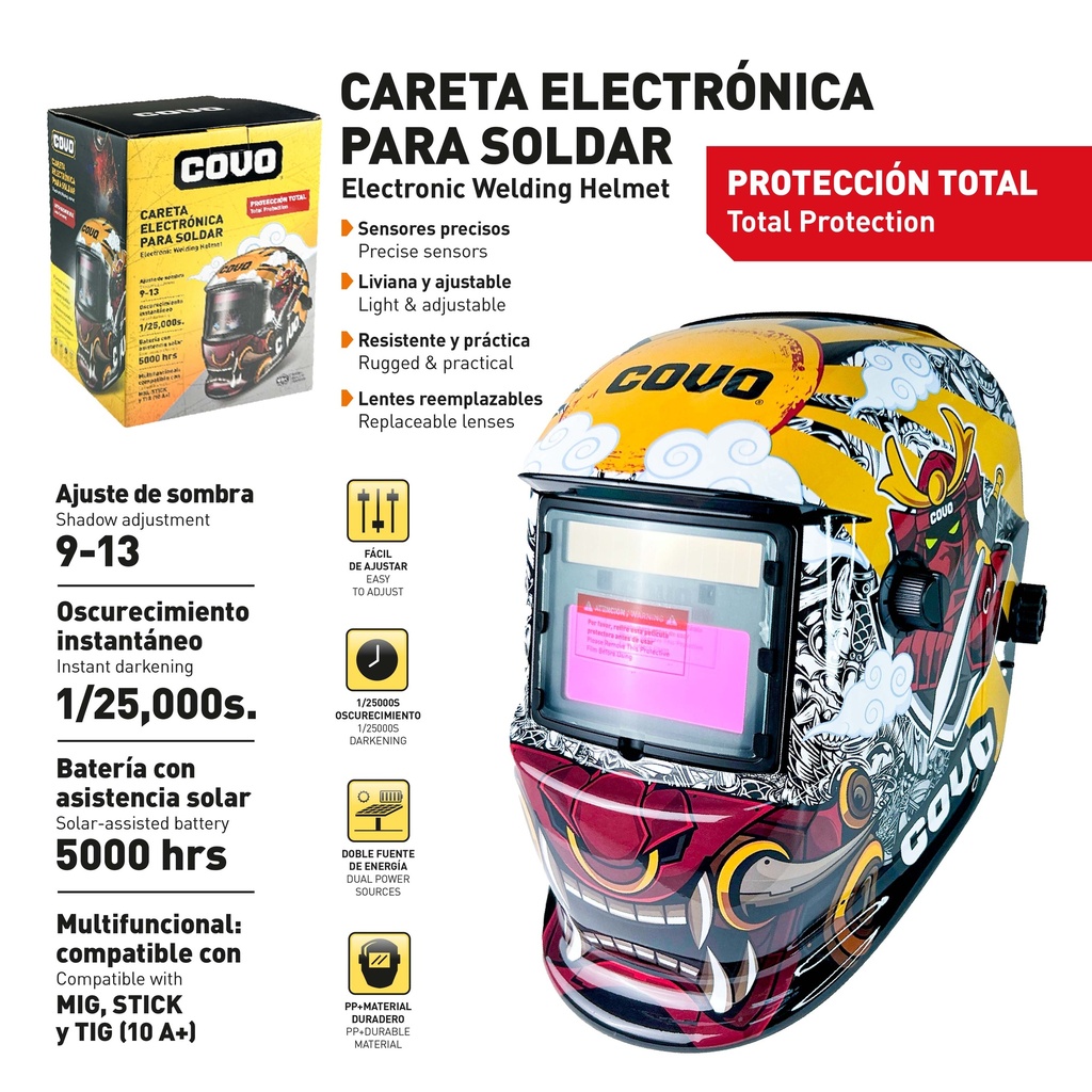 CARETA P/SOLDAR AUTOMATICA COVO 10-130