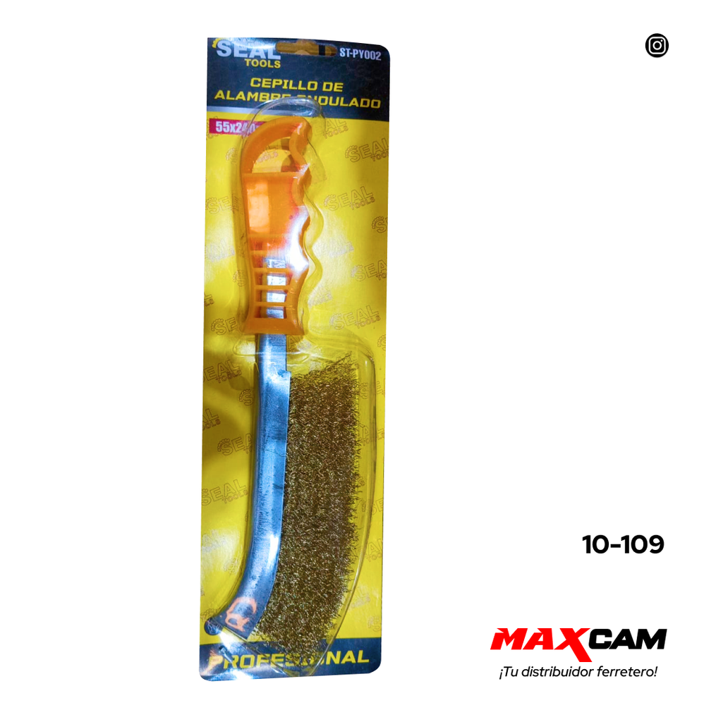 CEPILLO ALAMBRE C/MANGO PLASTICO SEAL TOOLS 10-109