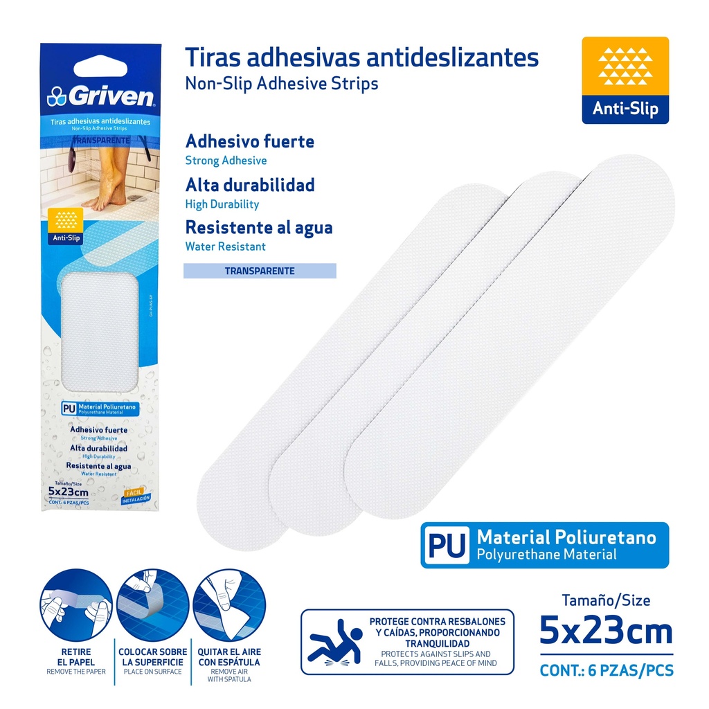 CINTA ANTIDESLIZANTE P/BANO GRIVEN 9-805