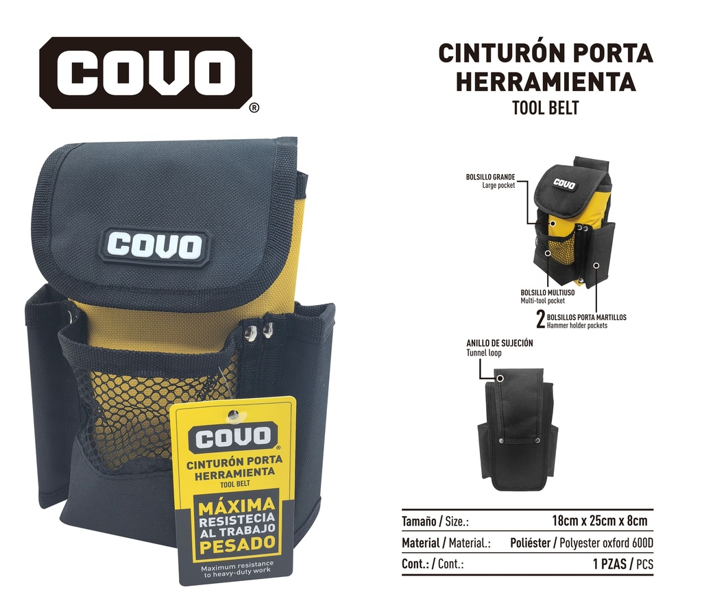 [10-047] CINTURON PORTA HERRAMIENTA COVO 10-047