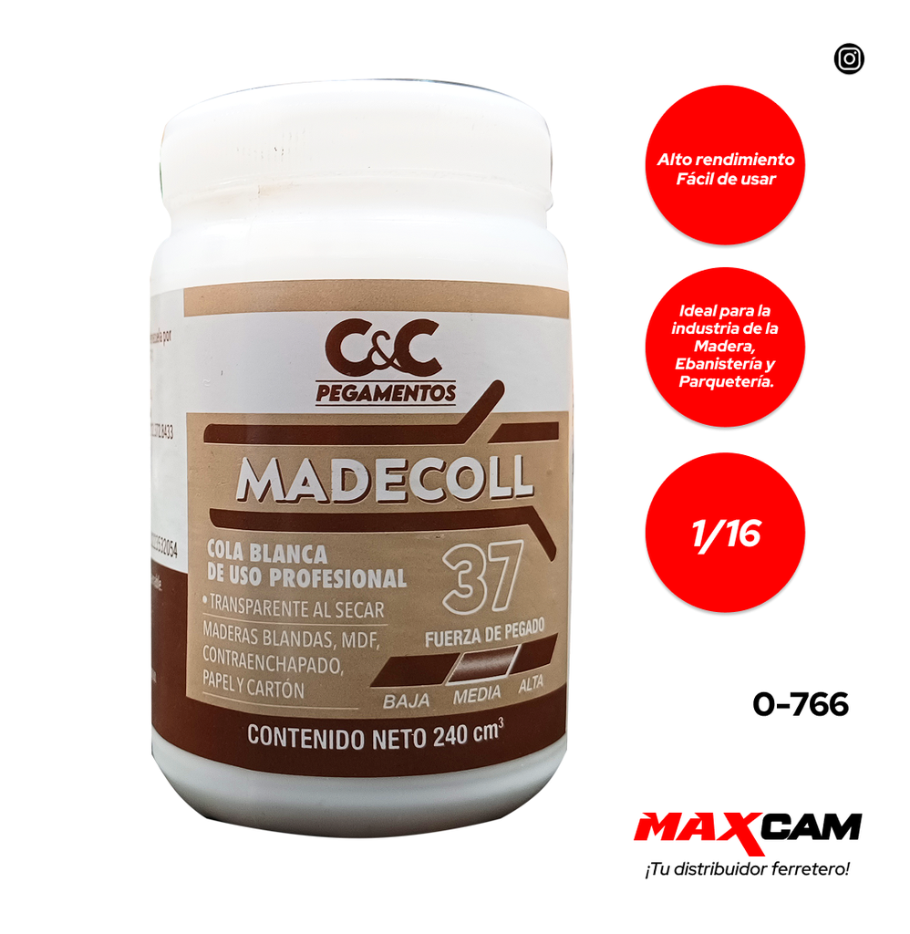 COLA BLANCA MADECOLL 37 x 1/16 GLN COUTTENYE 0-766