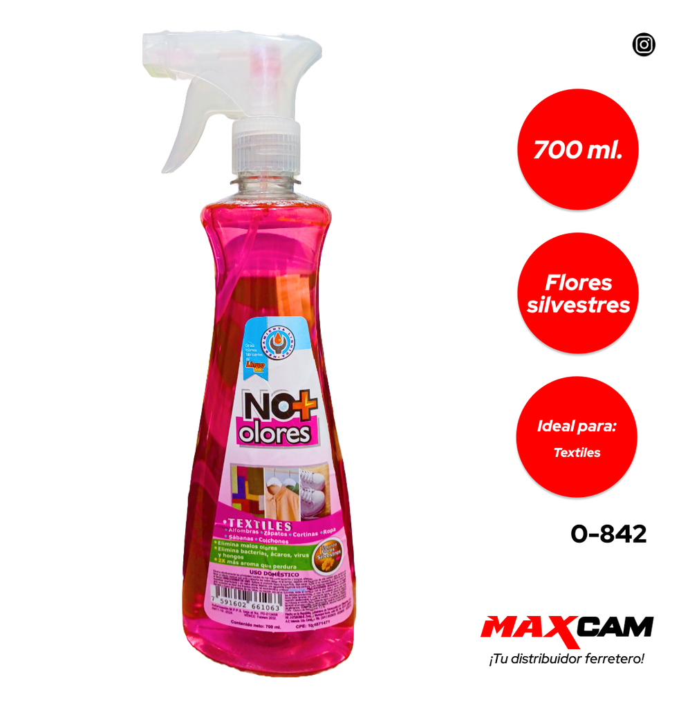 DESINFECTANTE NO + OLORES TEXTILES 700 ML DISORCA 0-842