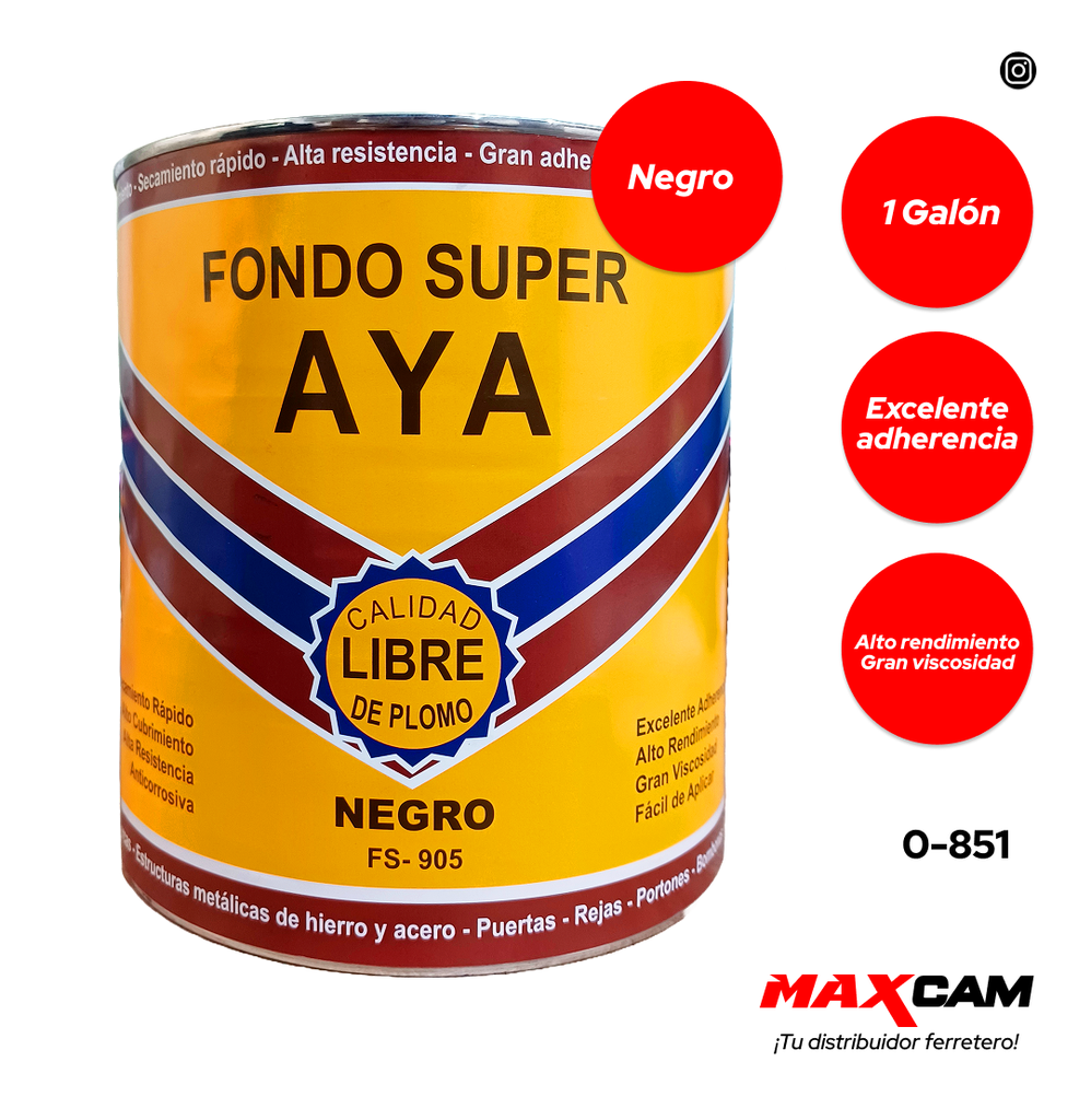 FONDO ANTICORROSIVO NEGRO x GALON AYA 0-851