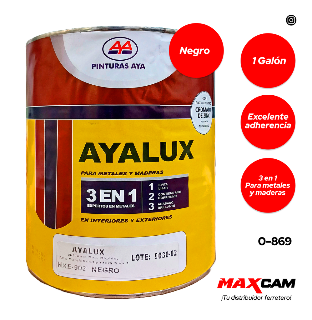 [0-869] FONDO NEGRO 3 EN 1 x GALON AYA 0-869