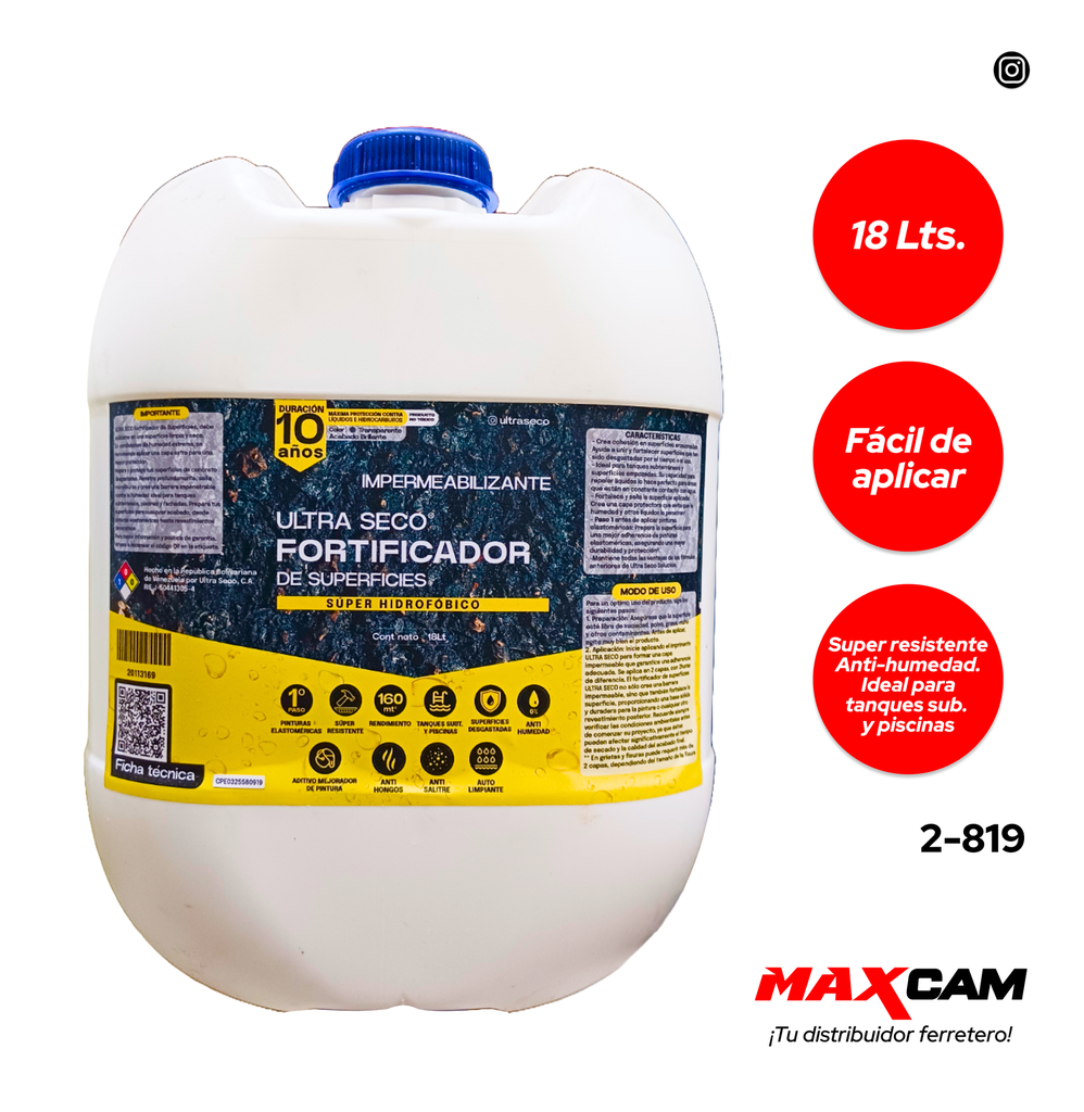 [2-819] FORTIFICADOR SUPERFICIES CUÑETE ULTRA SECO 2-819