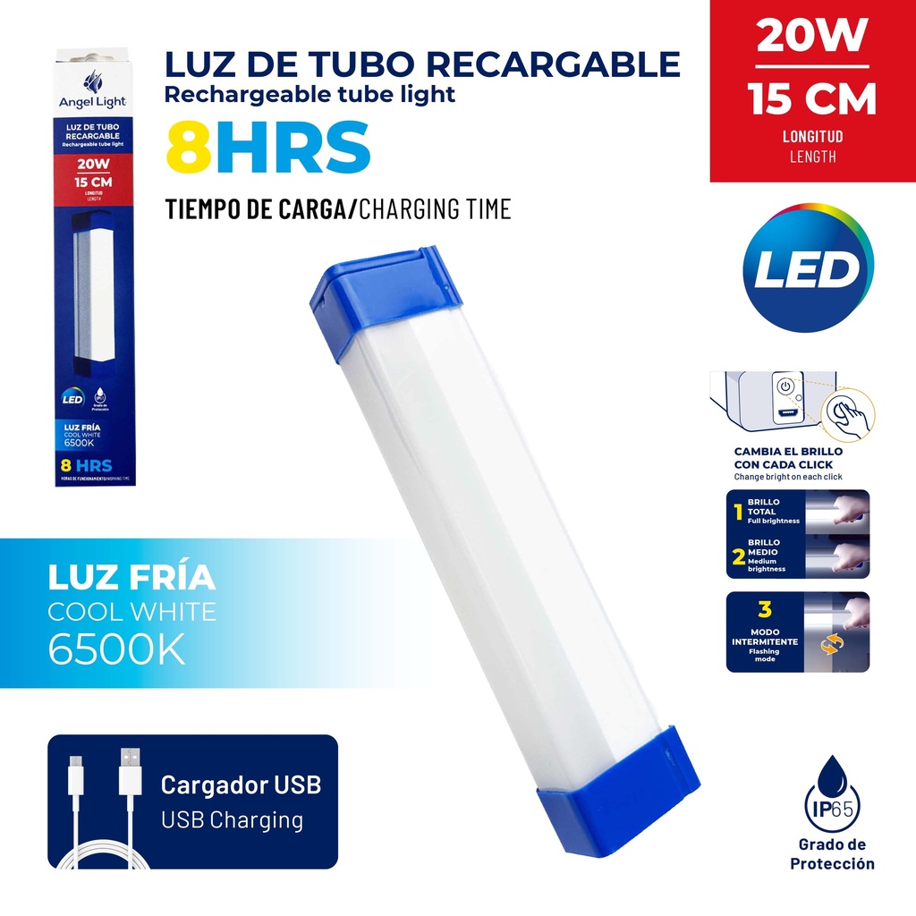 LAMPARA LED RECARGABLE 20W ANGEL LIGHT 10-236