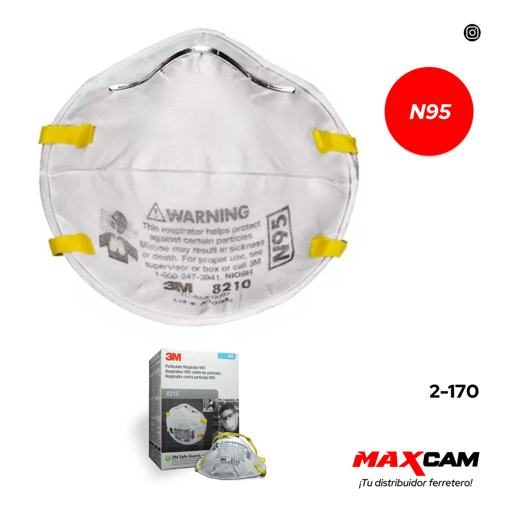 MASCARILLA N95 8210 3M 2-170