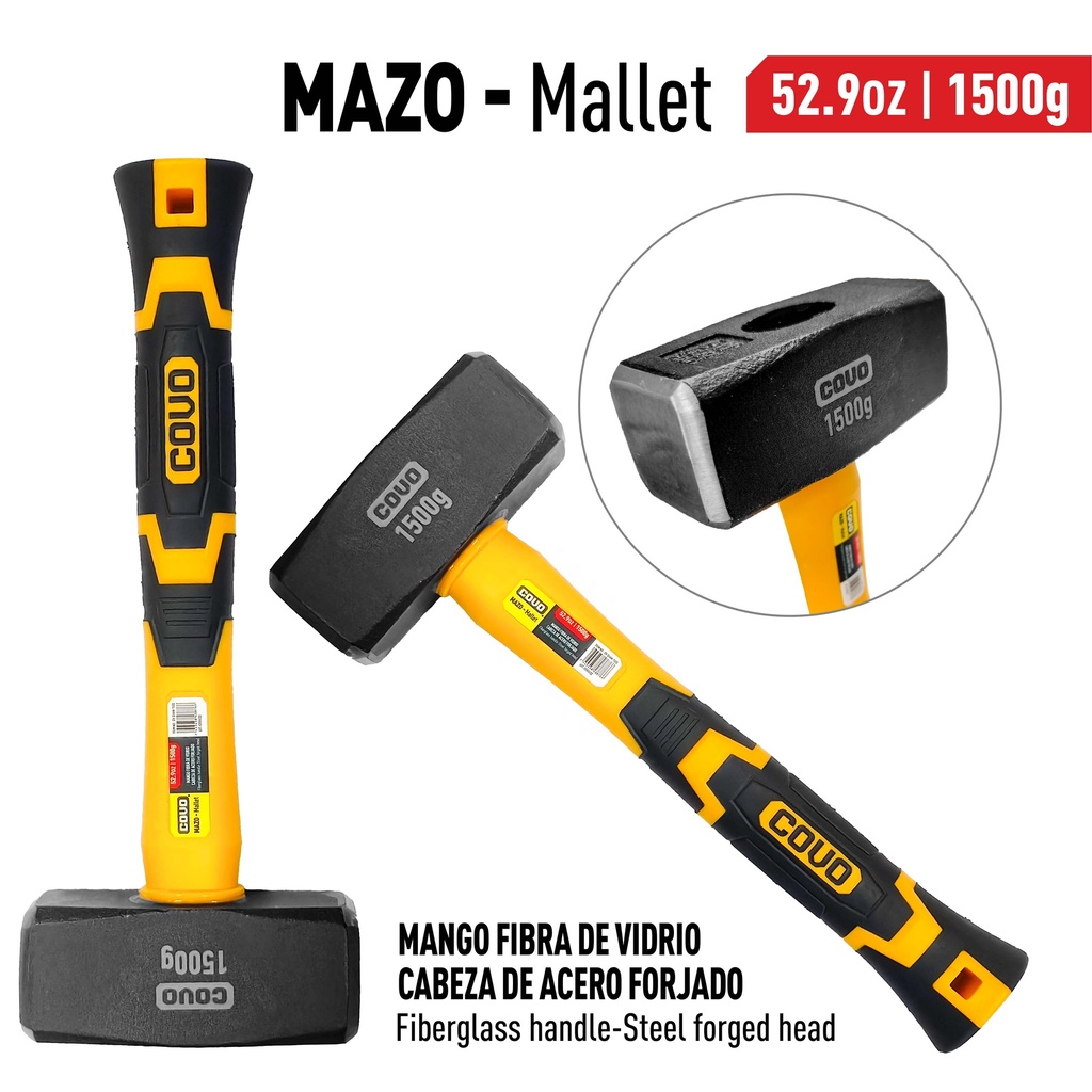 MAZO HIERRO M/FIBRA DE VIDRIO 1500 GR COVO 9-753