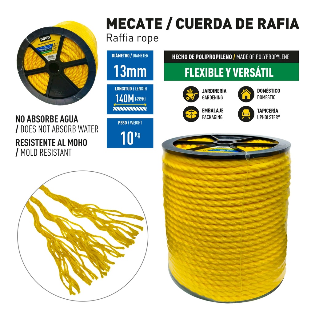 MECATE AMAR RAFIA 1/2 x 10 KG COVO 10-006