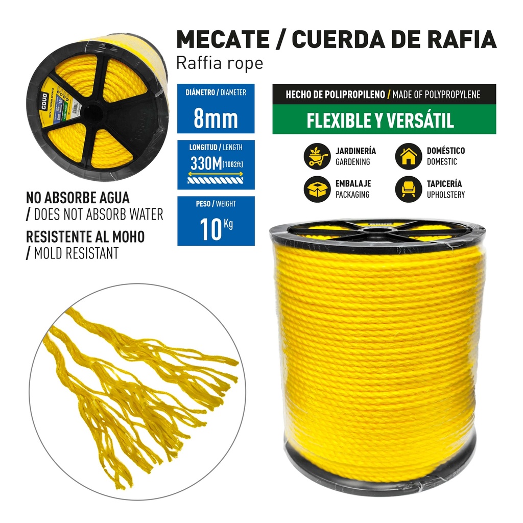 MECATE AMAR RAFIA 5/16 x 10 KG COVO 10-010