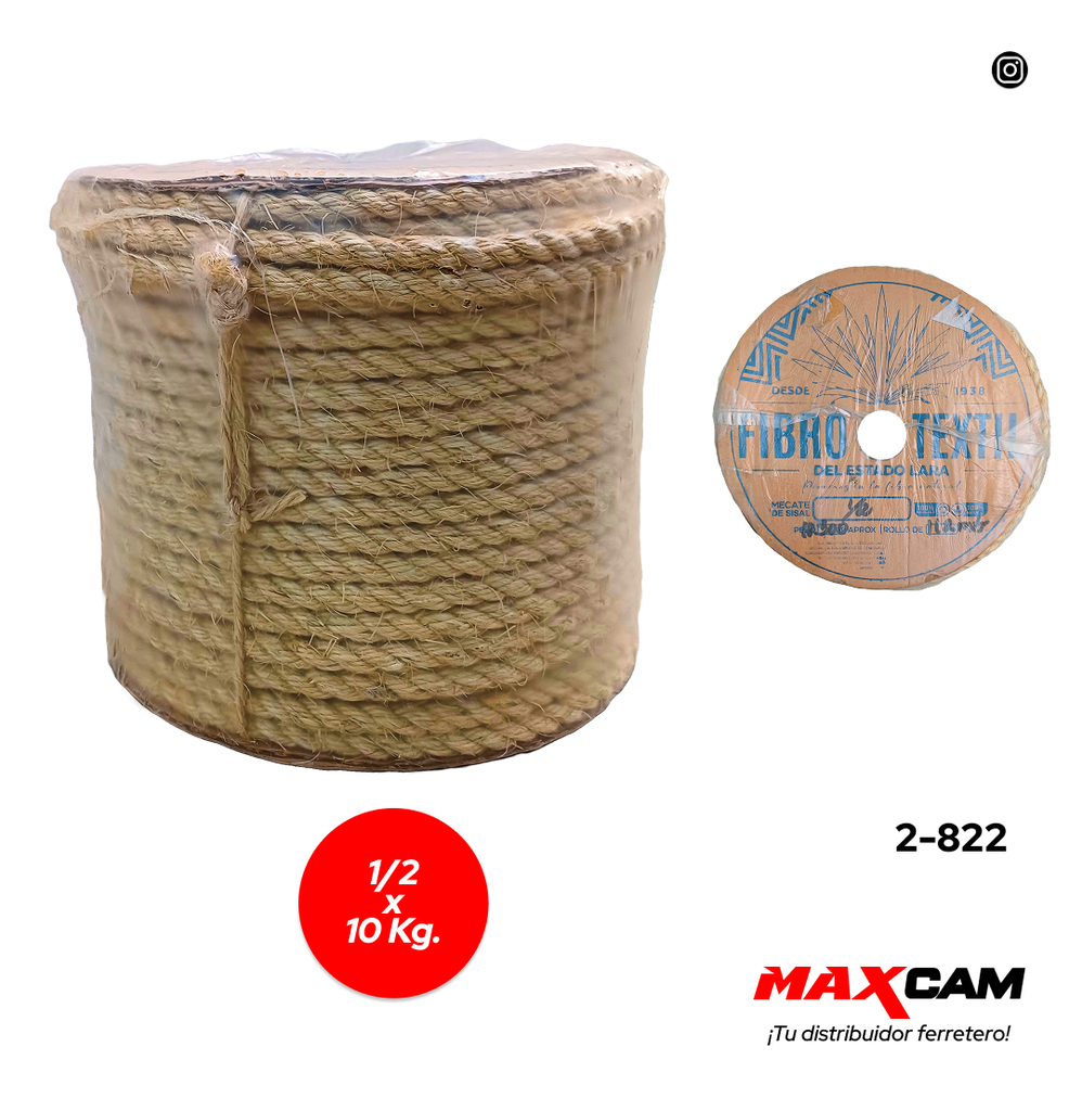 MECATE SISAL 1/2 x 10 KG FIBRO TEXTIL 2-822