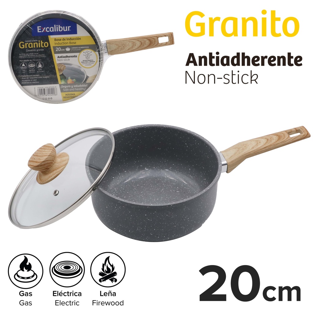 OLLA CON TAPA 20CM EXCALIBUR 10-154