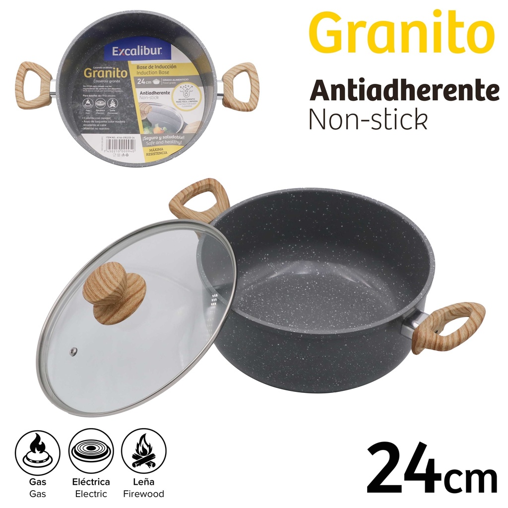 OLLA CON TAPA 24CM EXCALIBUR 10-151