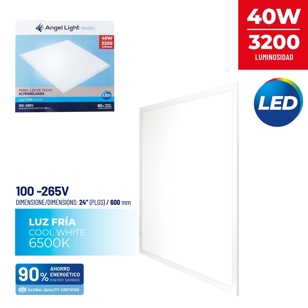 PANEL LED EMP CUAD LUZ FRIA 40W ANGEL L 9-968