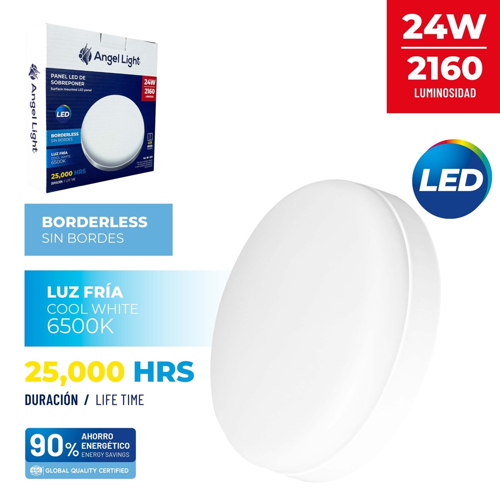 PANEL LED SUPER RED LUZ FRIA 24W ANGEL L 10-036