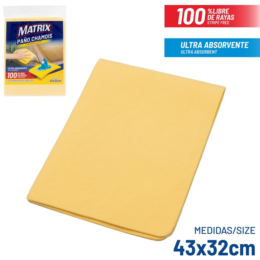 PAÑO O CUERO PARA CARRO 43CM x 32CM MATRIX 10-201