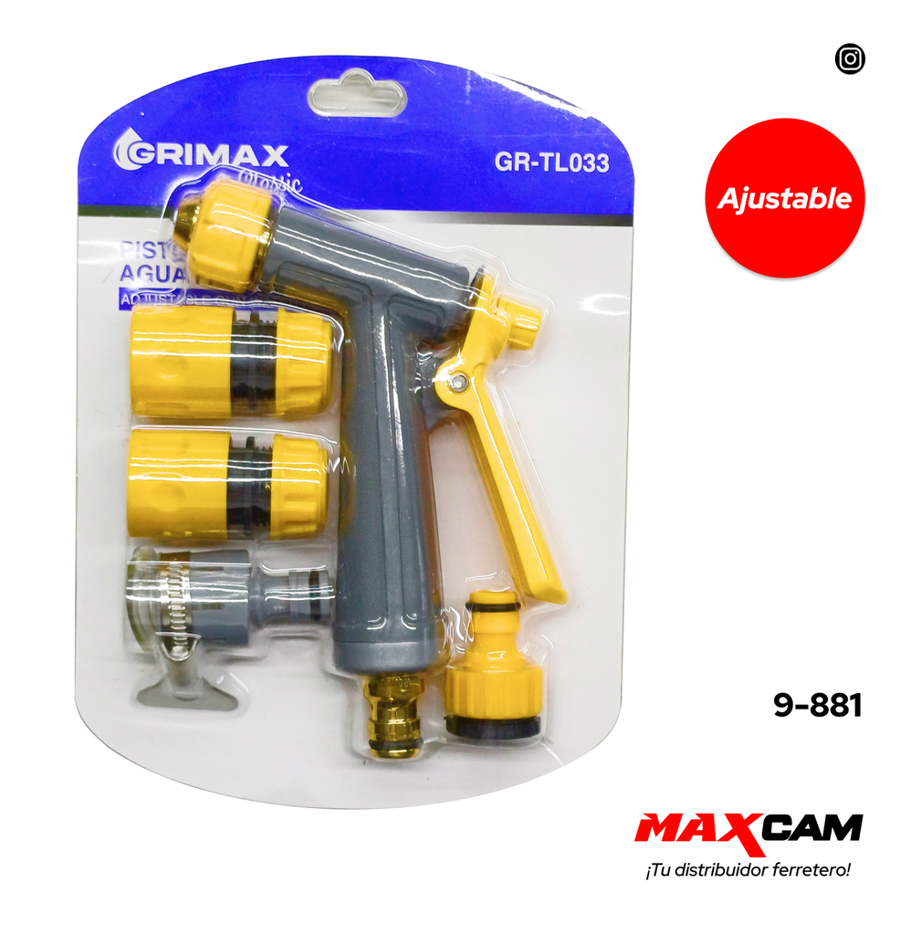 PISTOLA P/MANGUERA PLASTICA GRIMAX 9-881