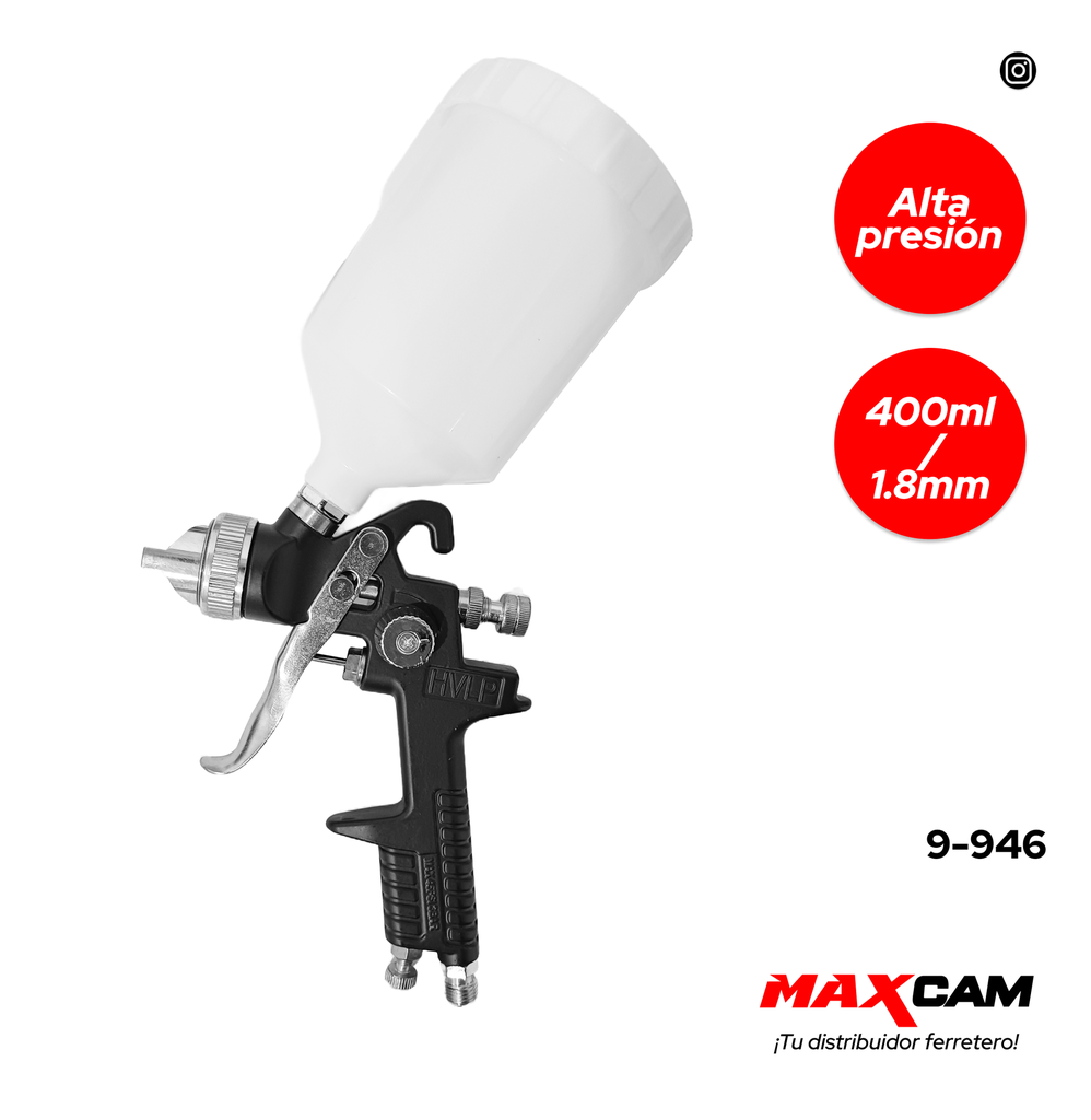 PISTOLA P/PINTAR DE GRAVEDAD 400 ML SEAL TOOLS 9-946