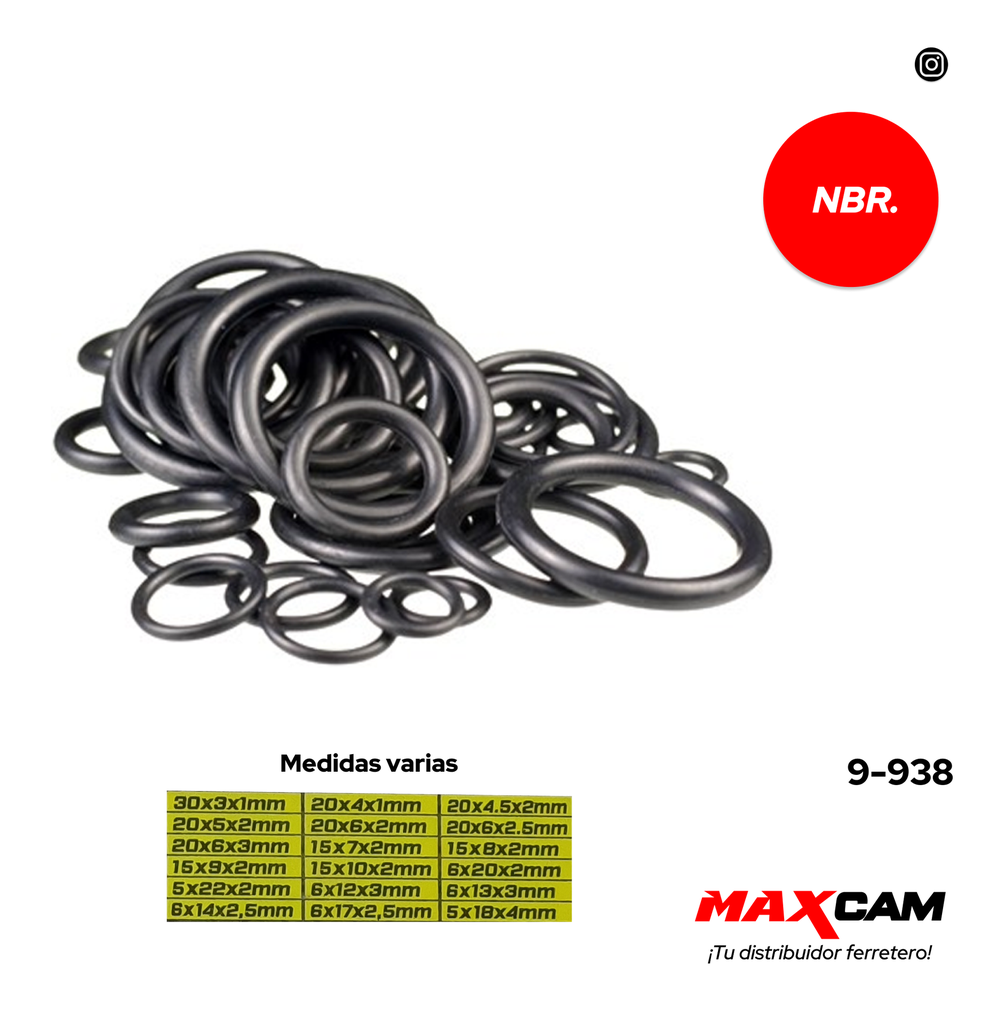 SET DE O RING 250 PZAS SEAL TOOLS 9-938
