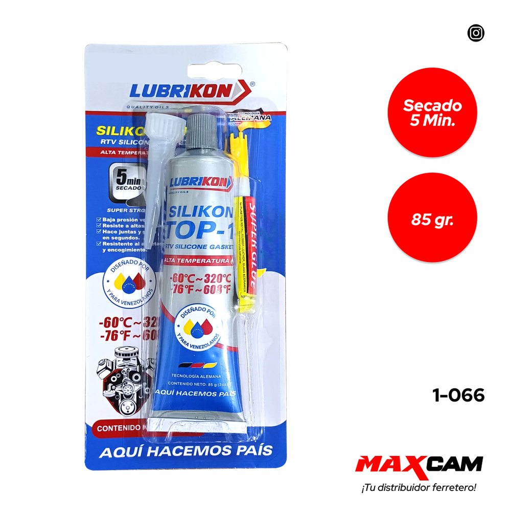 SILICON GRIS RTV 85G LUBRIKON 1-066
