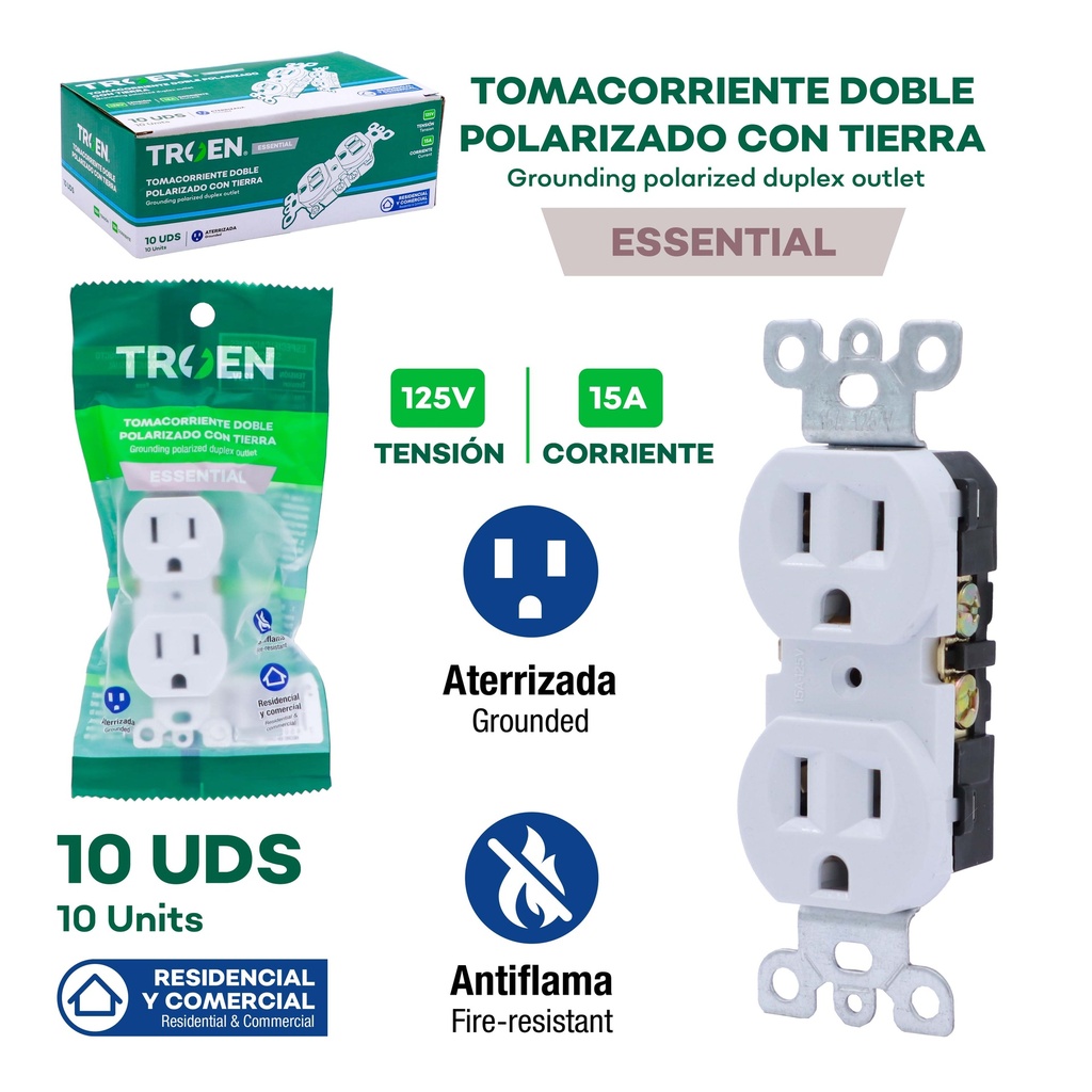 TOMA DOBLE 270 BLANCA TROEN 9-973